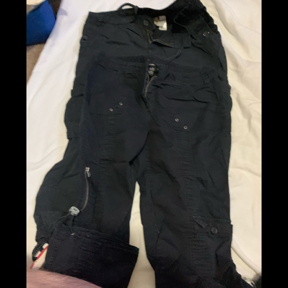 2 Capri black cargo pants bundle 3 @ 3 ea bundle